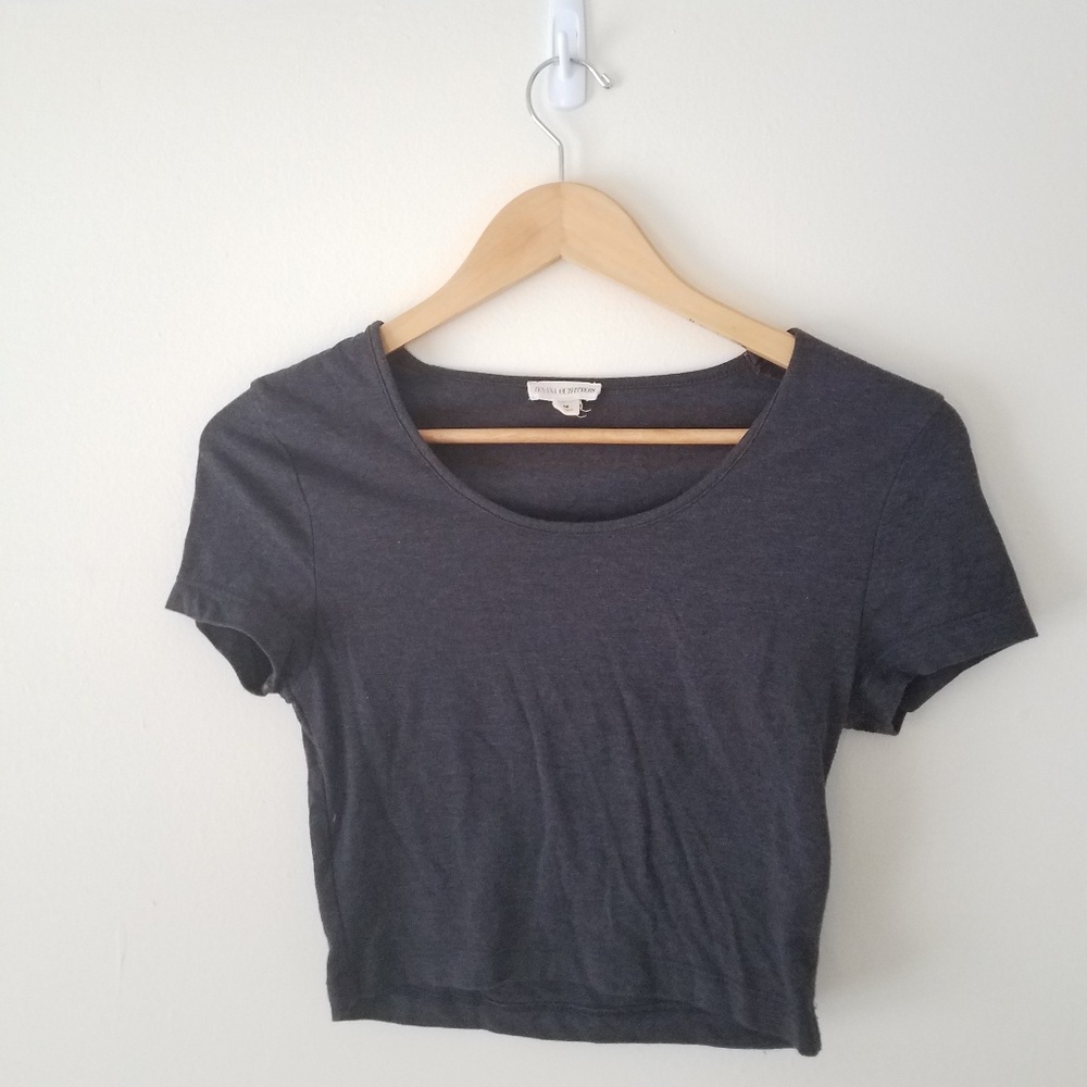 Dark Gray Zenana Outfitters Crop Top